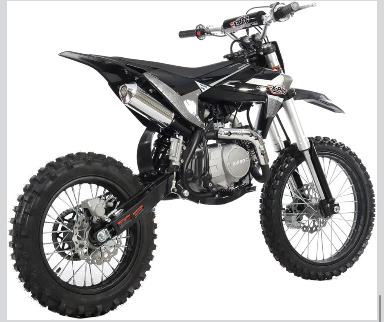 X-PRO 125cc Gas Dirt Bike Pit Bike Adults Dirt Pit Bike 125 Dirt Bike Dirt Pitbike,Big 17"/14" Tires!
