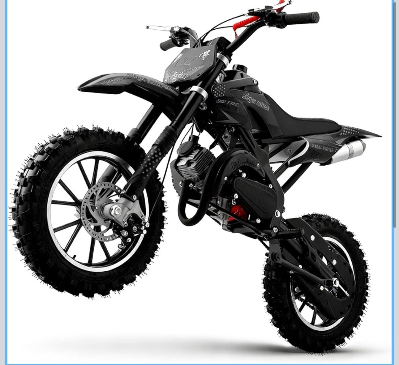50cc Dirt Bike, 2 Stroke Gas Mini Bike for Kids 8-14
