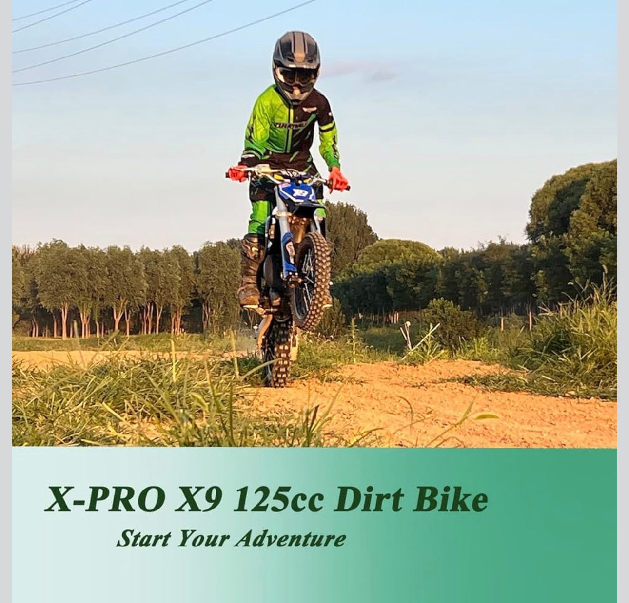 X-PRO 125cc Gas Dirt Bike Pit Bike Adults Dirt Pit Bike 125 Dirt Bike Dirt Pitbike,Big 17"/14" Tires!
