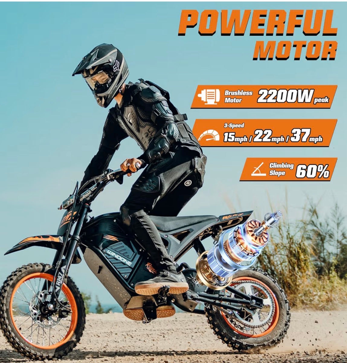 Adult Electric dirt 2200w