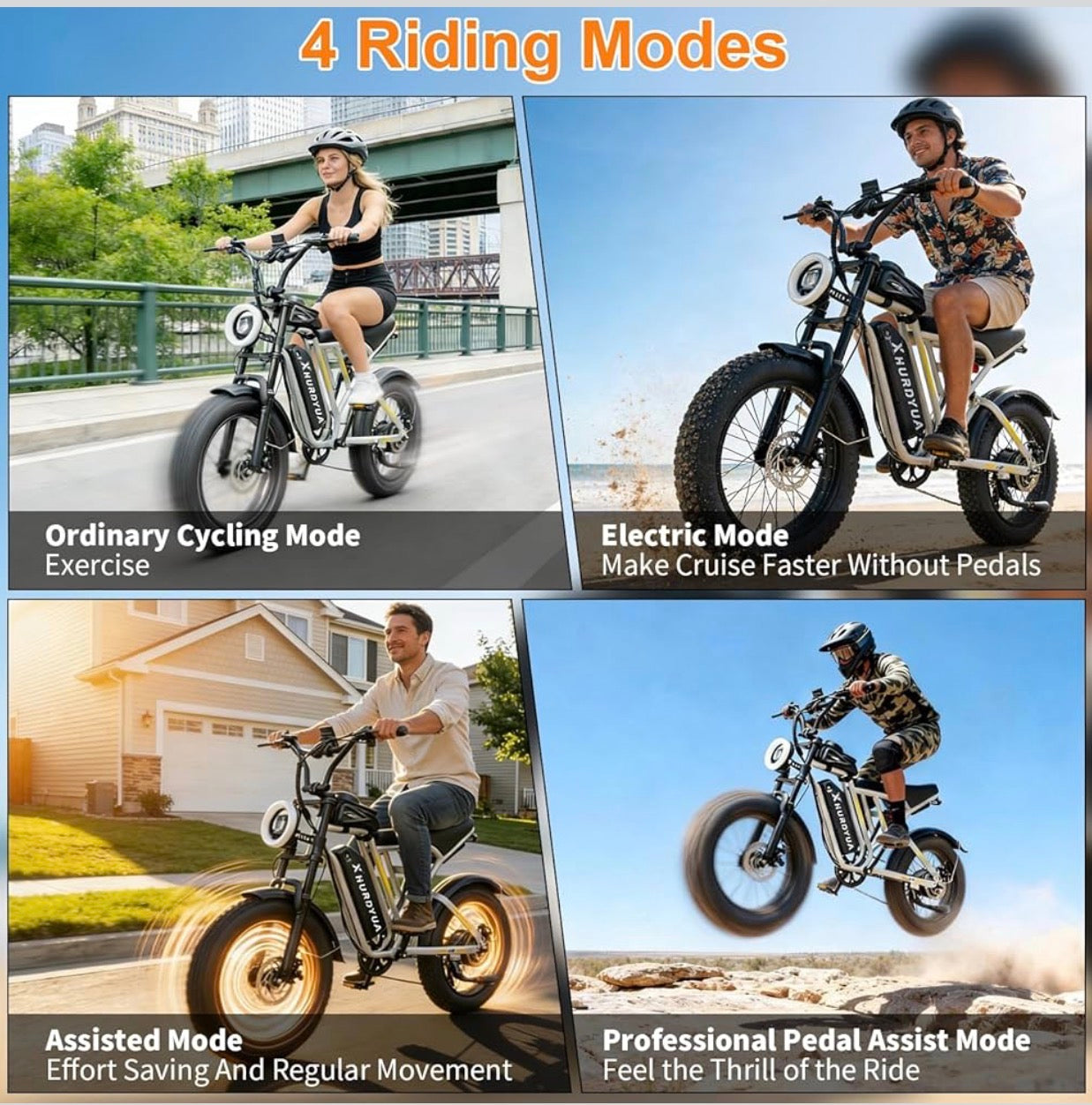 Electric Bike for Adults,1500W Peak Motor&33MPH Electric Dirt Bike，48V 20AH Battery, 70Max Miles,Dual Suspension Ebikes for Adults, 20" Fat Tire E Bike